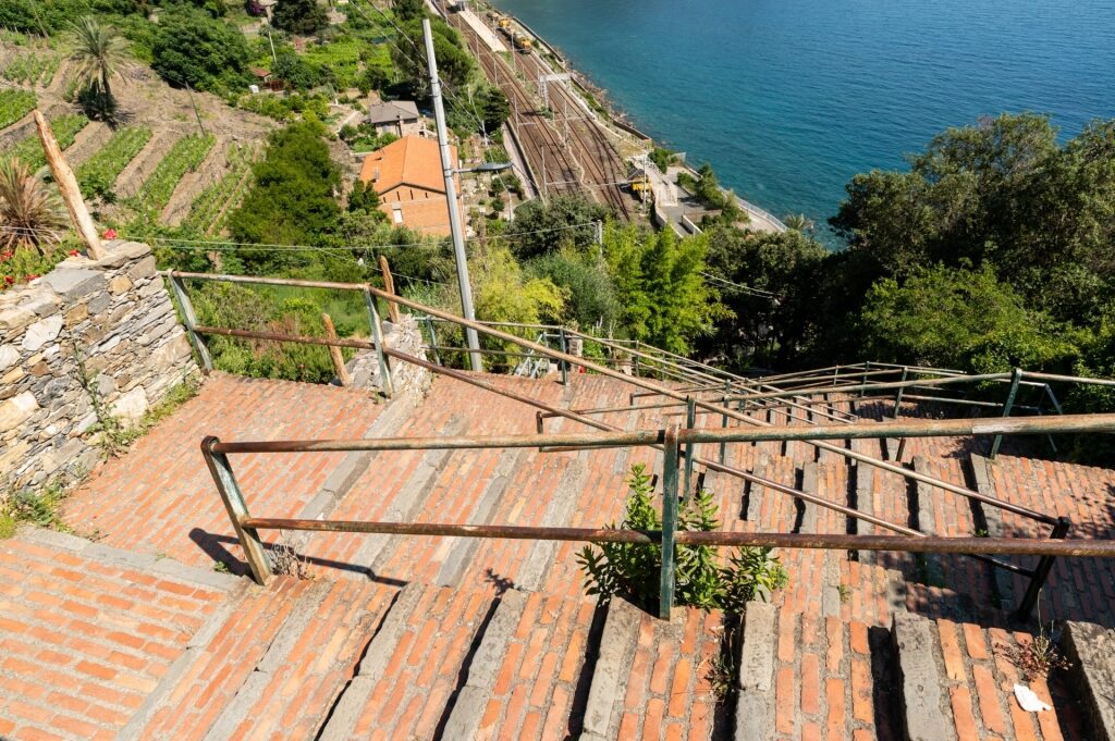 View of Lardarina Staircase, Corniglia