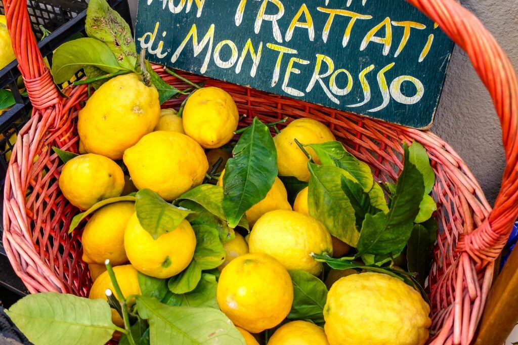 Lemons in a basket