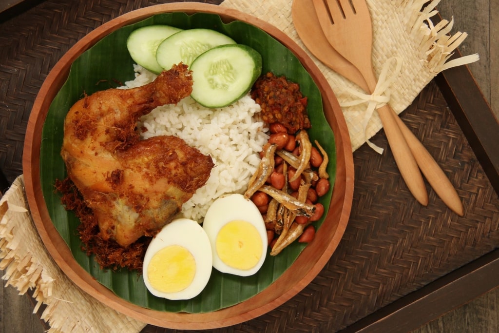 Plate of Nasi lemak