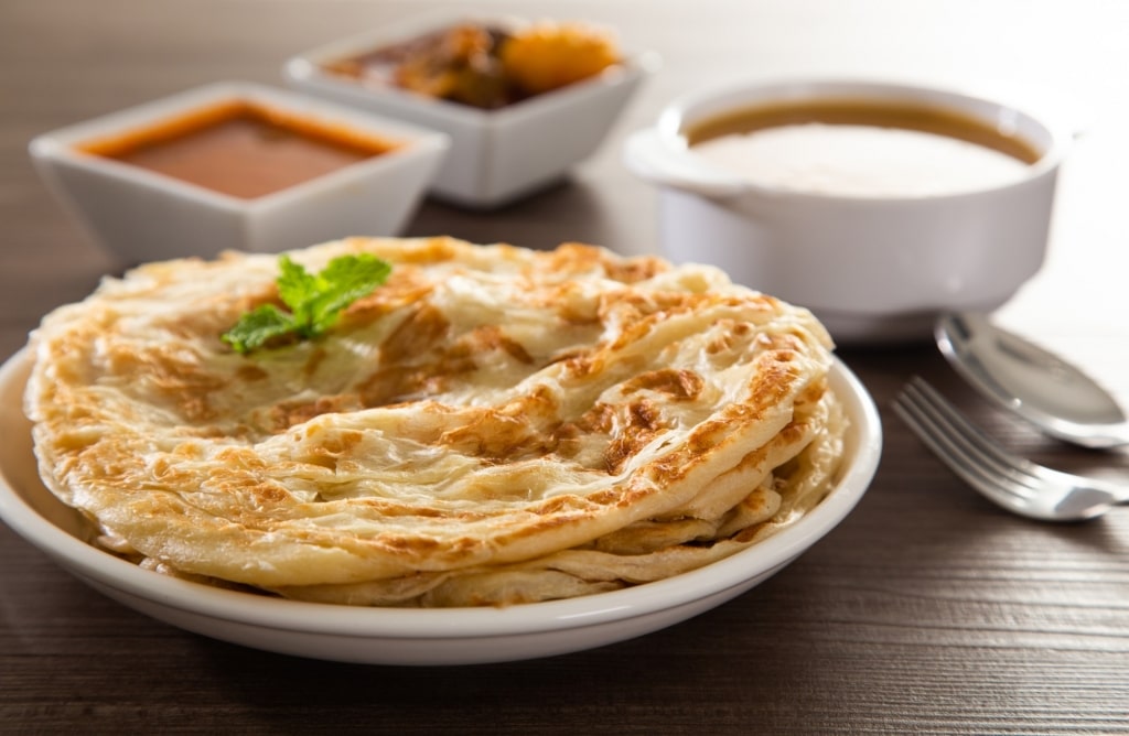 Plate of Roti canai