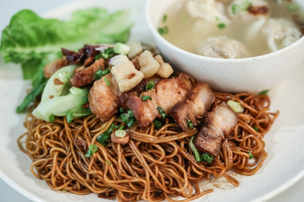 Plate of Wantan mee