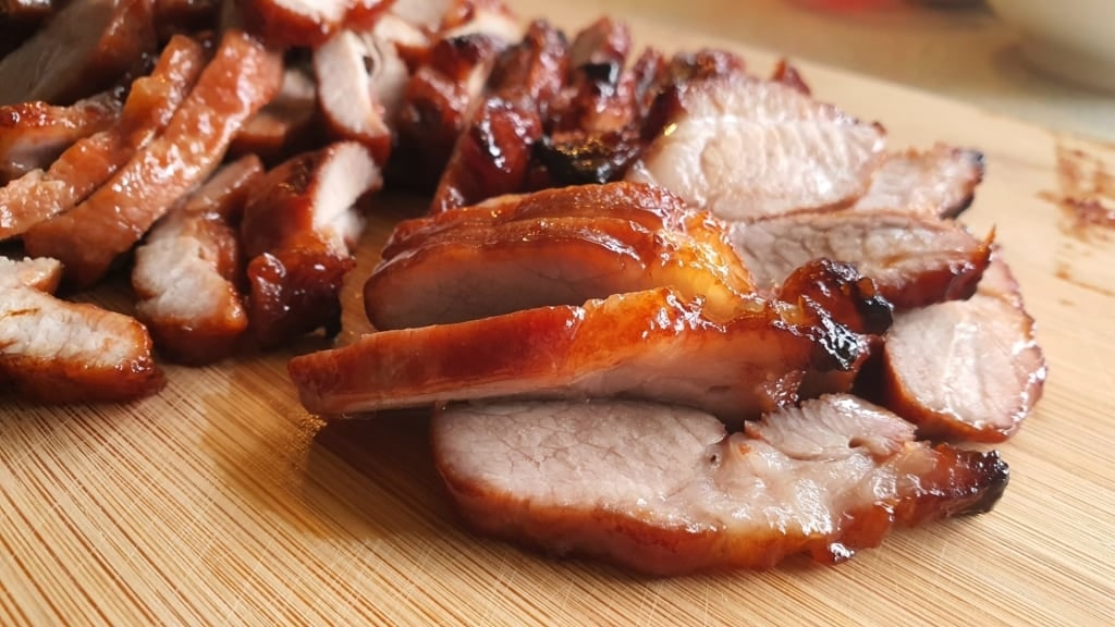 Sliced char siu