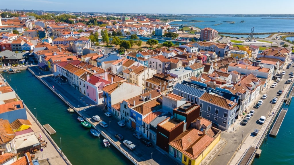 Aerial view of Costa Nova (Aveiro)