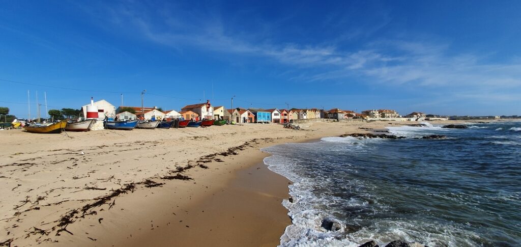 Colorful houses along Vila do Conde waterfront