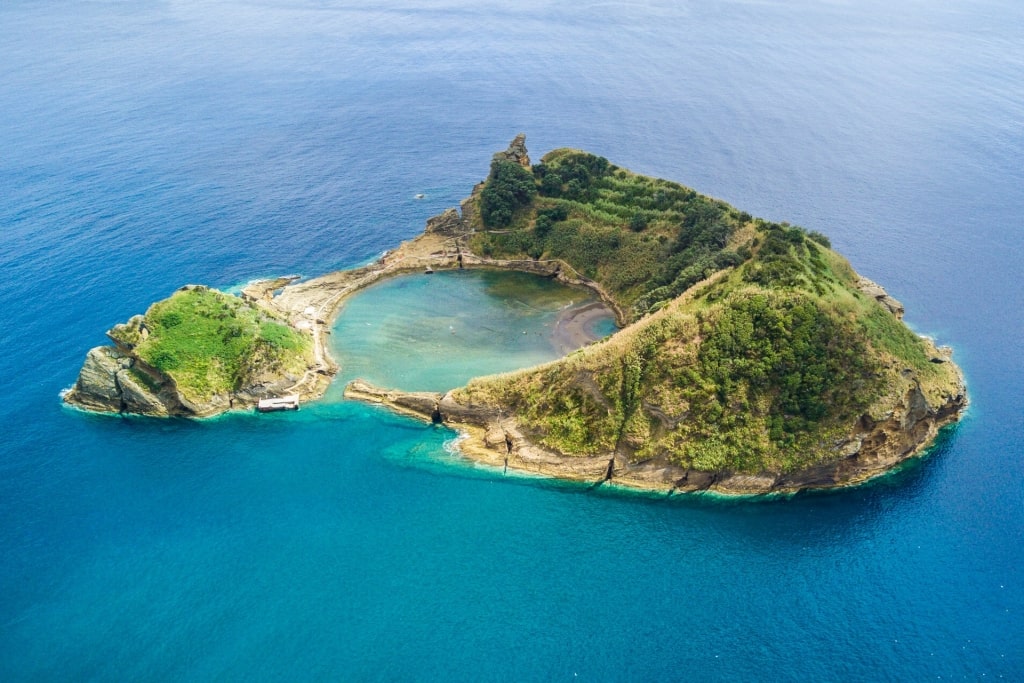 Aerial view of Vila Franca do Campo