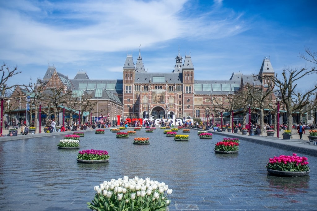 Exterior of Rijksmuseum in Amsterdam, The Netherlands