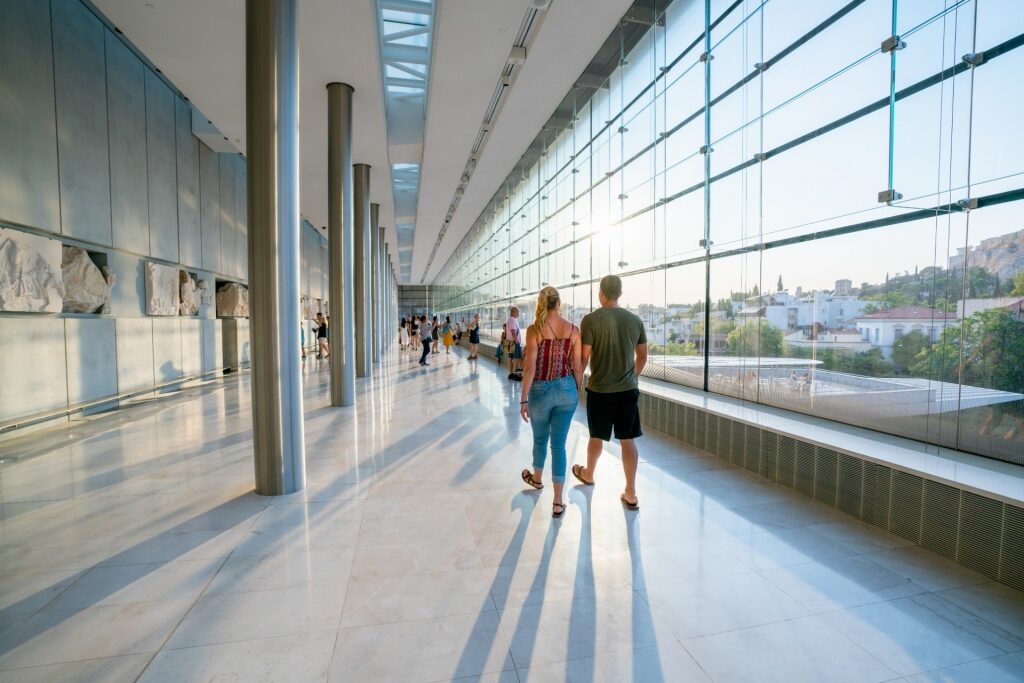 Inside the Acropolis Museum in Athens, Greece