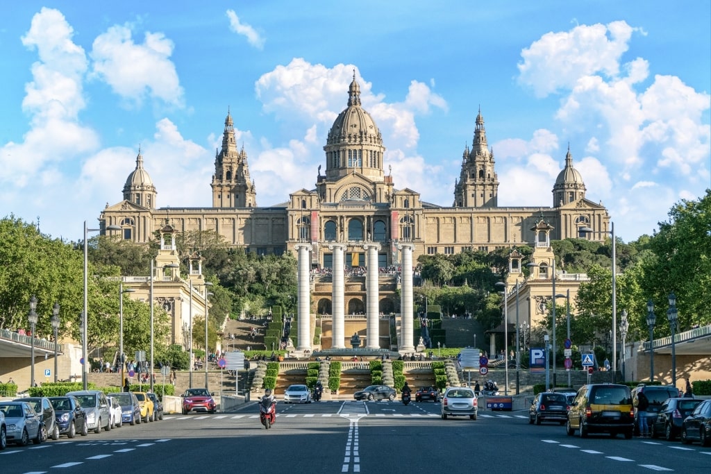 Exterior of Museu Nacional d’Art de Catalunya in Barcelona, Spain