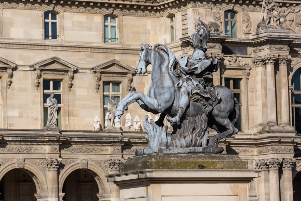 View in Louvre in Paris, France