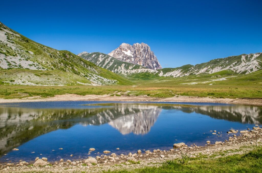 Beautiful landscape of Gran Sasso and Monti della Laga National Park