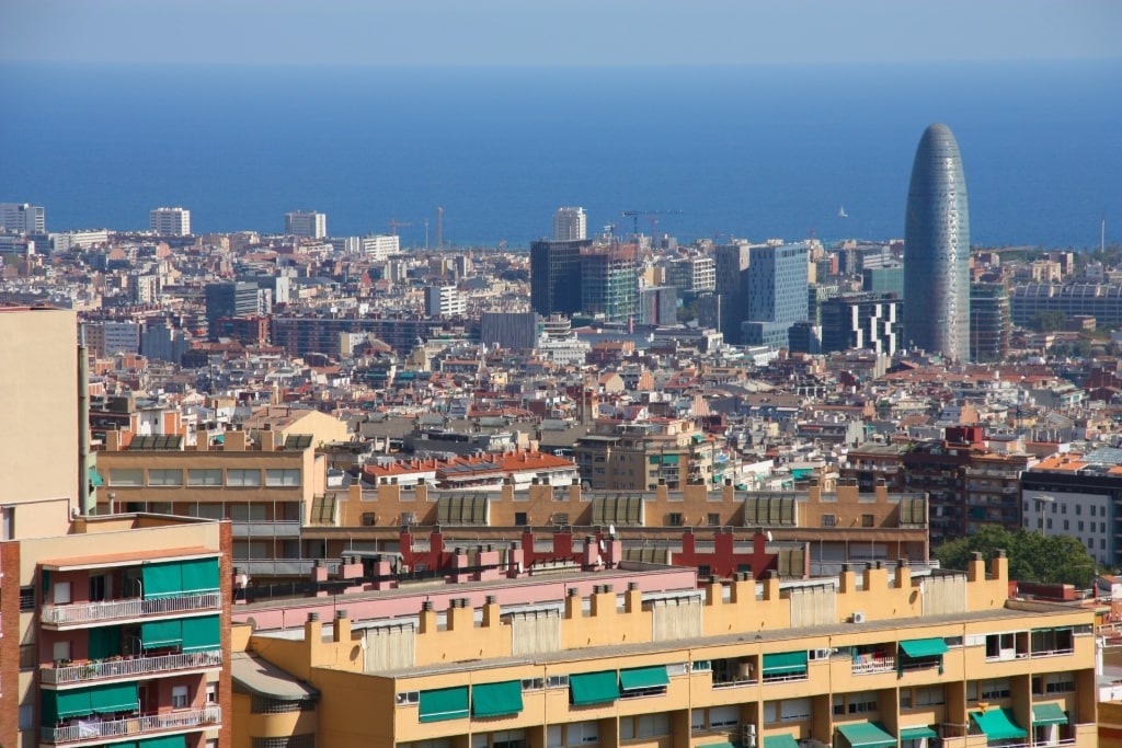 Aerial view of El Poblenou