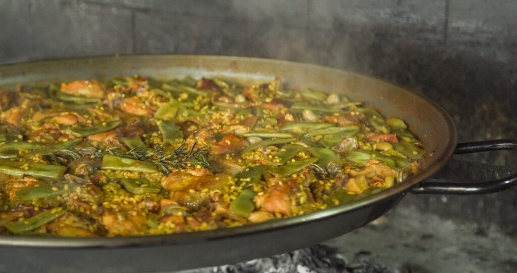 Cooking paella in Valencia