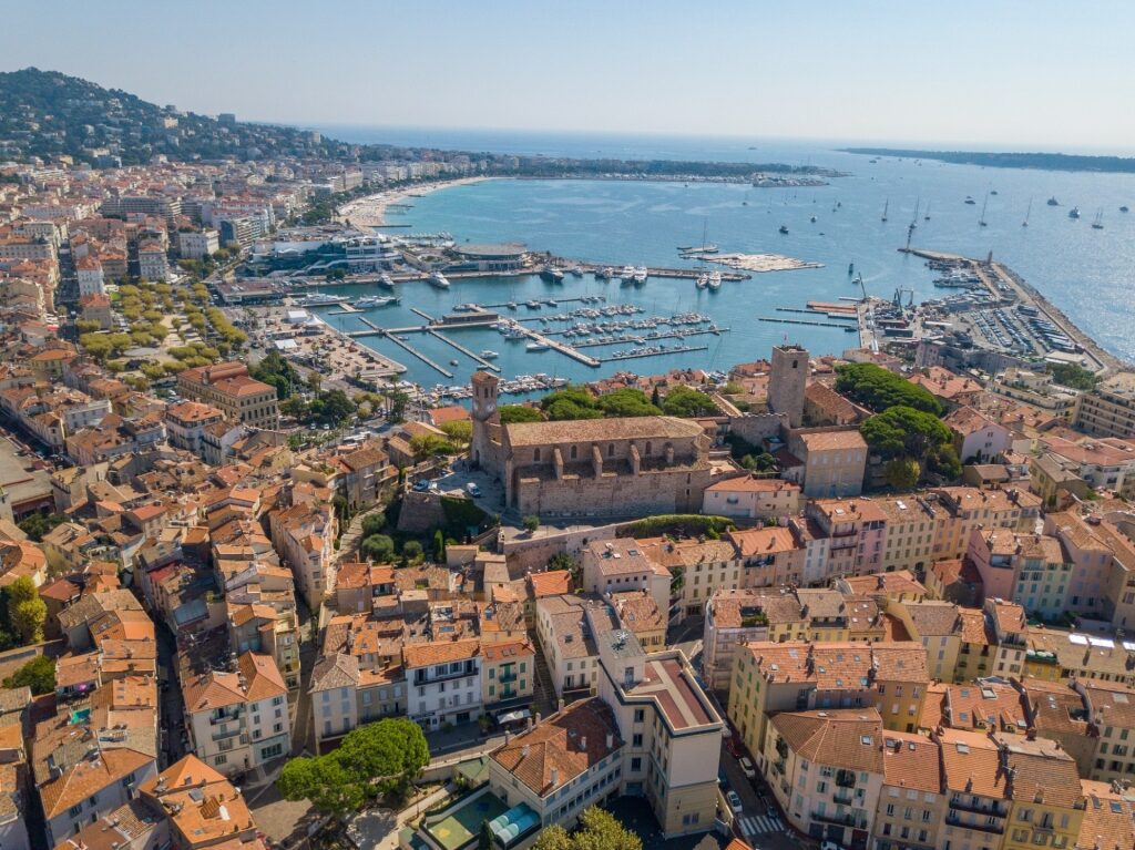 Aerial view of Cannes, France
