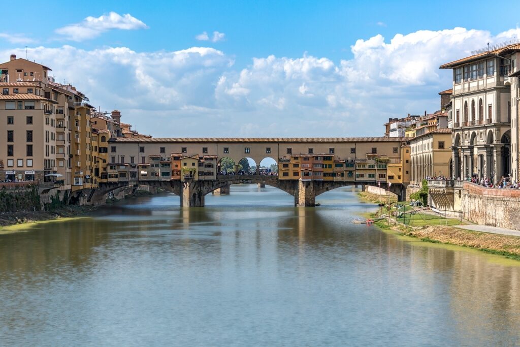 Historic site of Ponte Vecchio in Florence, Italy