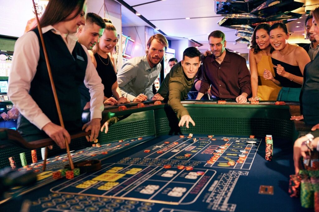 Activities on a cruise ship - People playing at the casino