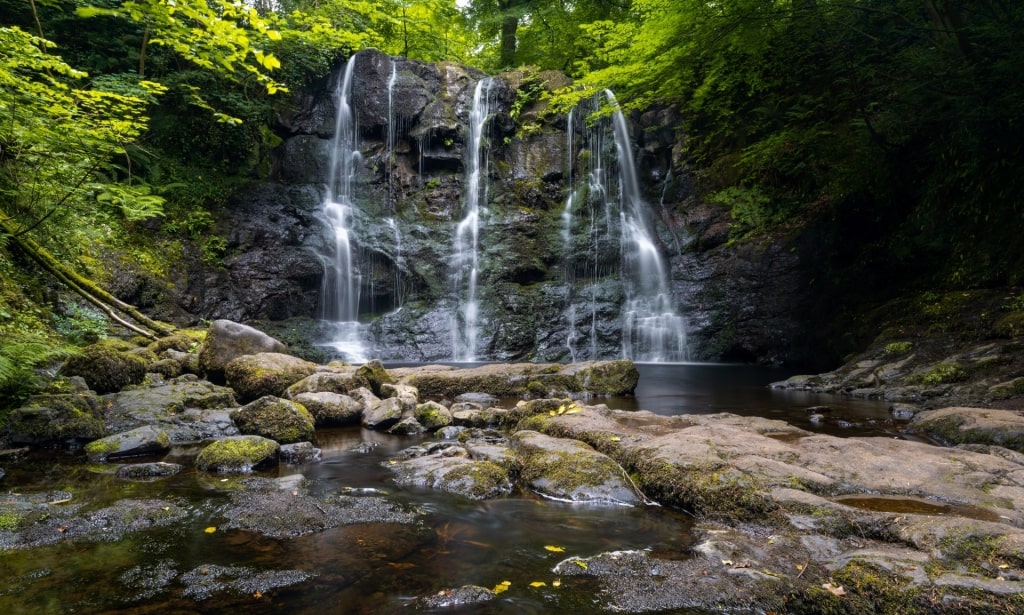 Ess-Na-Crub Waterfall in Glenariff Forest Park, Northern Ireland