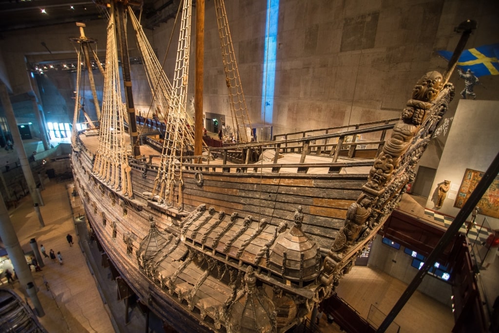 View inside the Vasa Museum