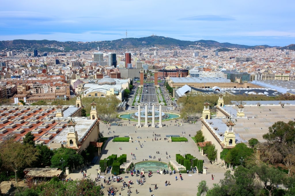 View from National Museum of Art of Catalonia