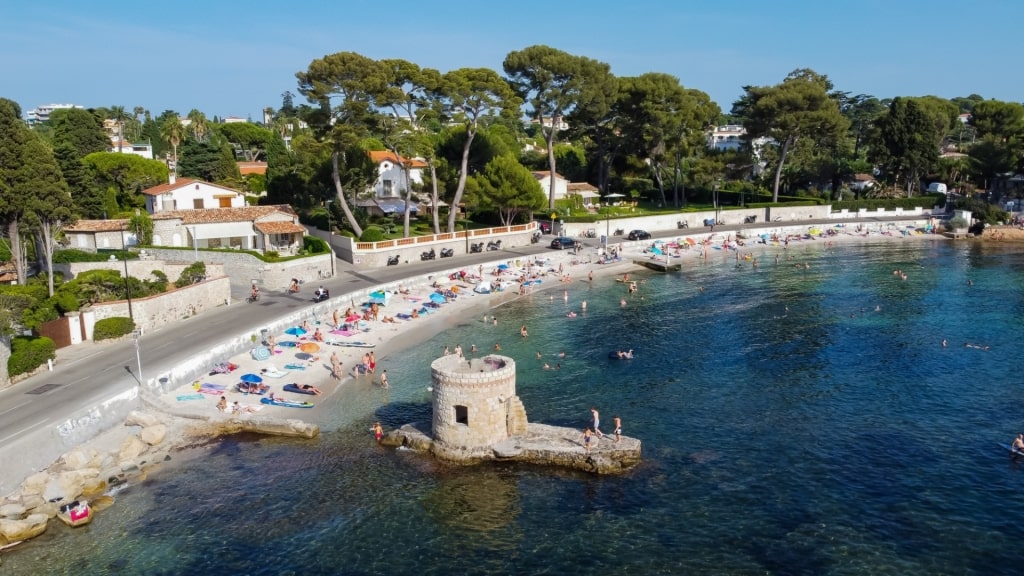 Aerial view of Plage des Ondes