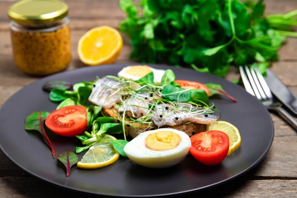 Plate of Pickled herring