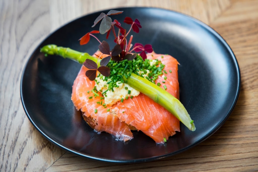 Plate of salmon