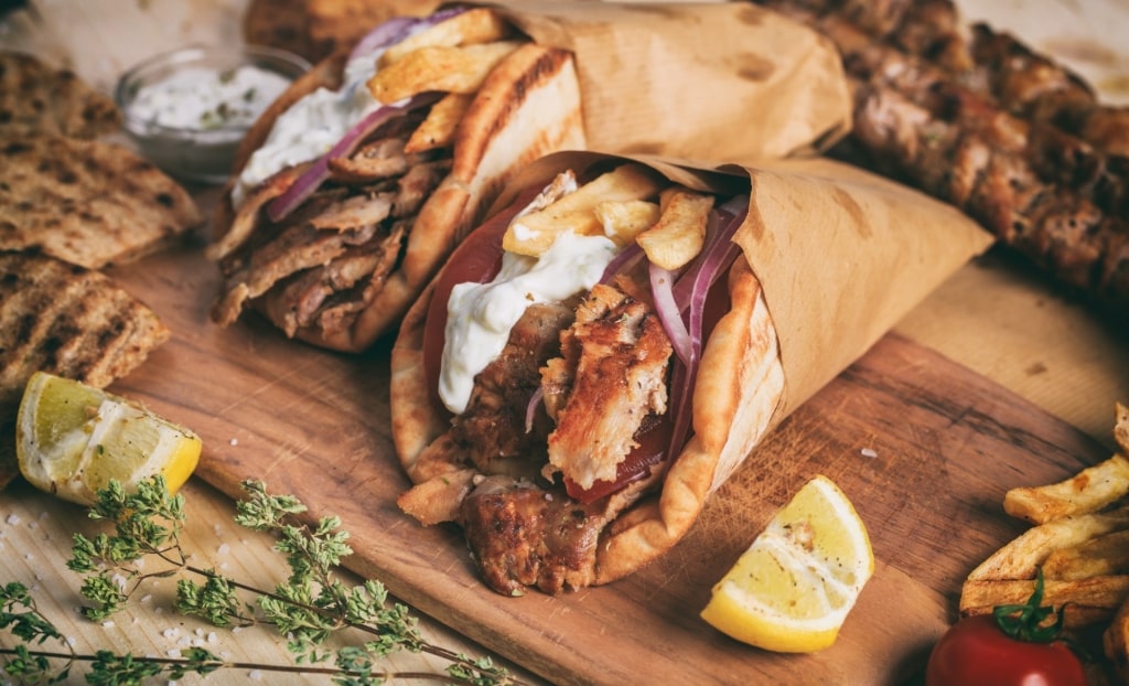 Gyro on a plate