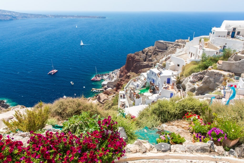 Aerial view of a town in Greece