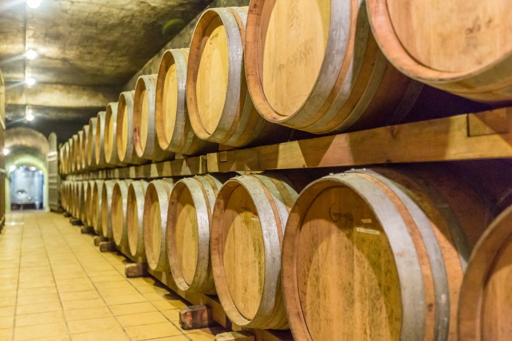 Barrels inside Mercouri Estate