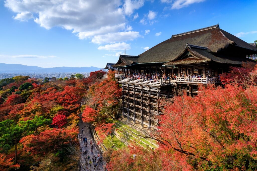 Beautiful temple of Kiyomizu-dera in Kyoto, Japan