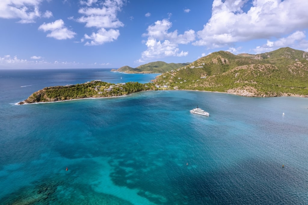 Aerial view of Deep Bay Beach