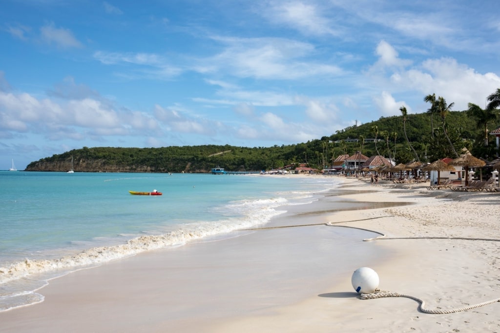 Fine sands of Dickenson Bay