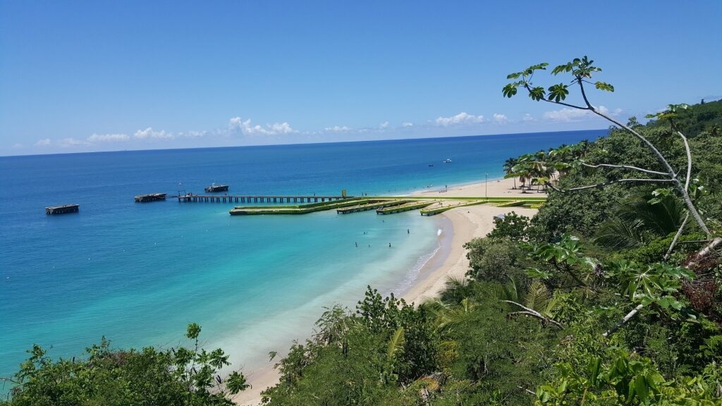 Aerial view of Crash Boat Beach, Aguadilla