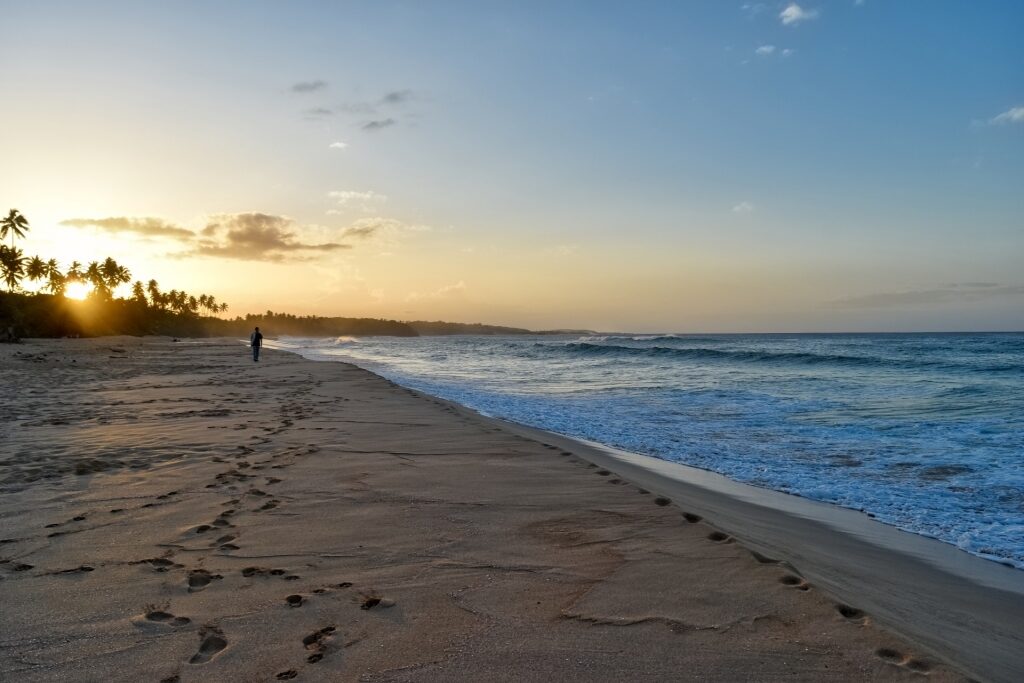 Sandy beach of Los Tubos, Luquillo