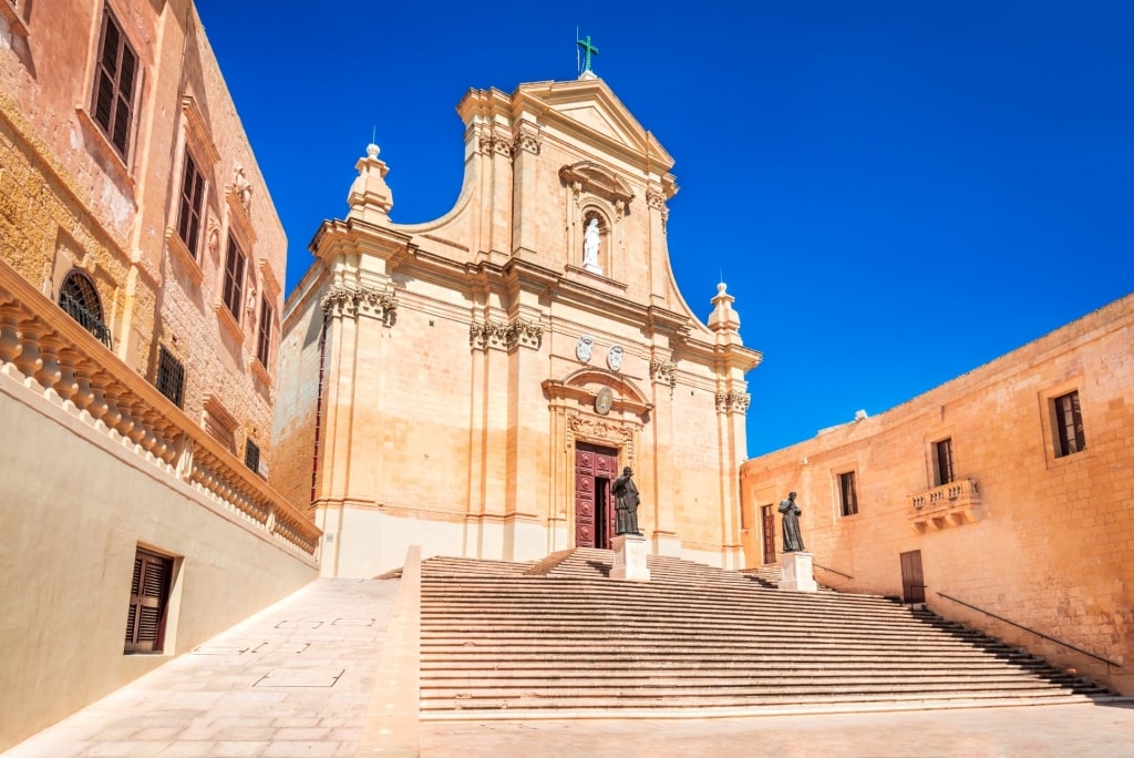 Facade of Gozo Cathedral