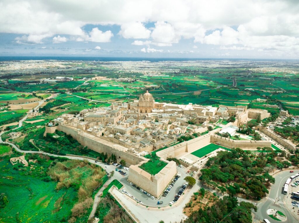 Aerial view of Mdina