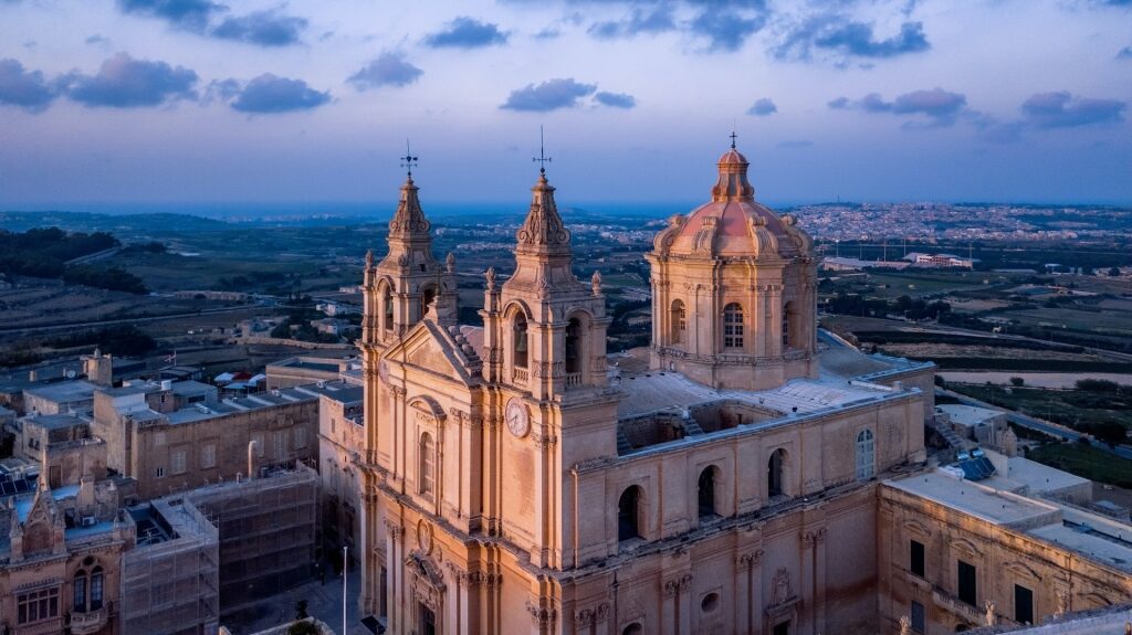 Exterior of St. Paul's Cathedral, Mdina