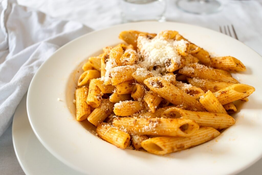 Plate of Penne strascicate