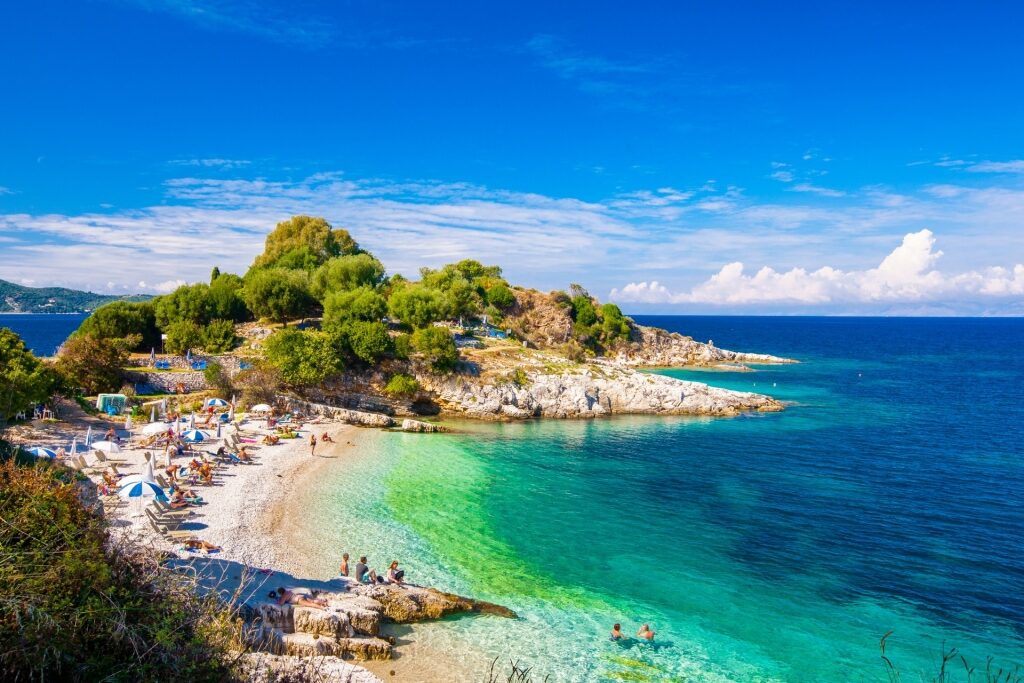 View of Corfu's shoreline