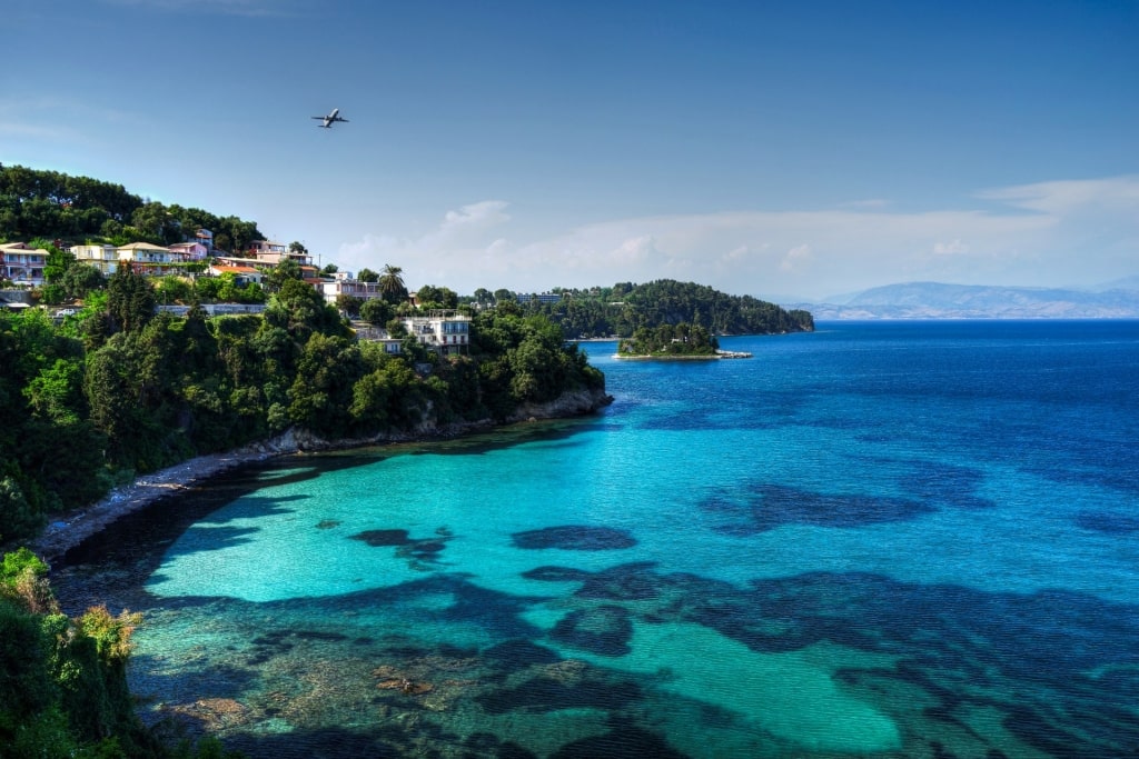 Clear blue water of Perama, Corfu