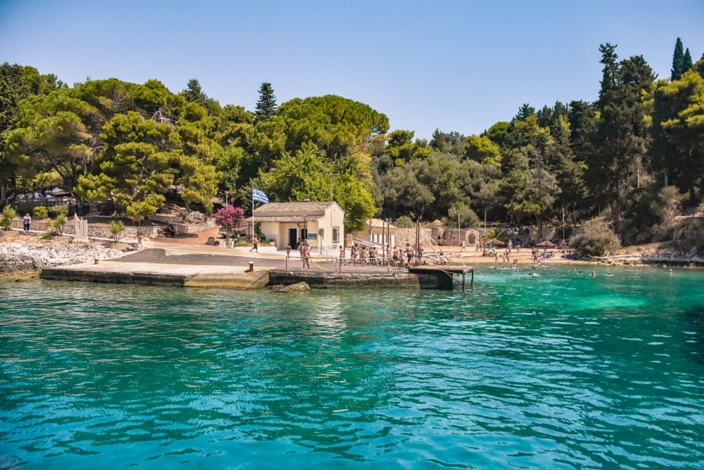 View of Vidos Island, Corfu from the water