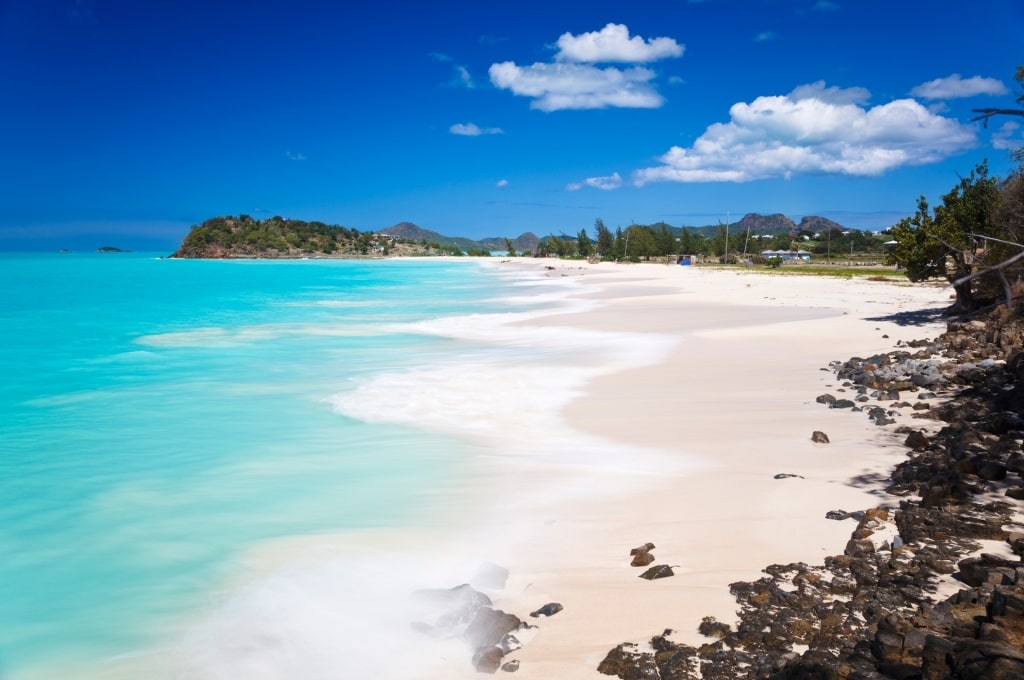 White sand beach of Ffryes Beach, Antigua