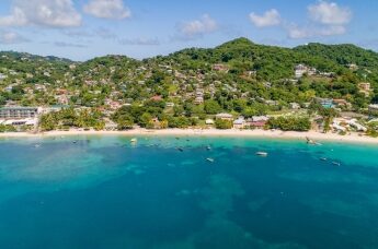 Grand Anse Beach, one of the clearest water in the Caribbean