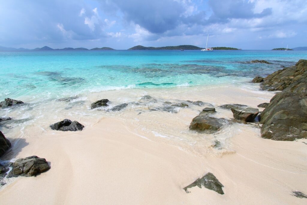 Clear waters of Honeymoon Beach, St. John, U.S. Virgin Islands