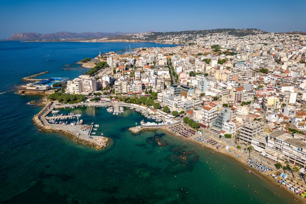 Aerial view of Nea Chora, Chania