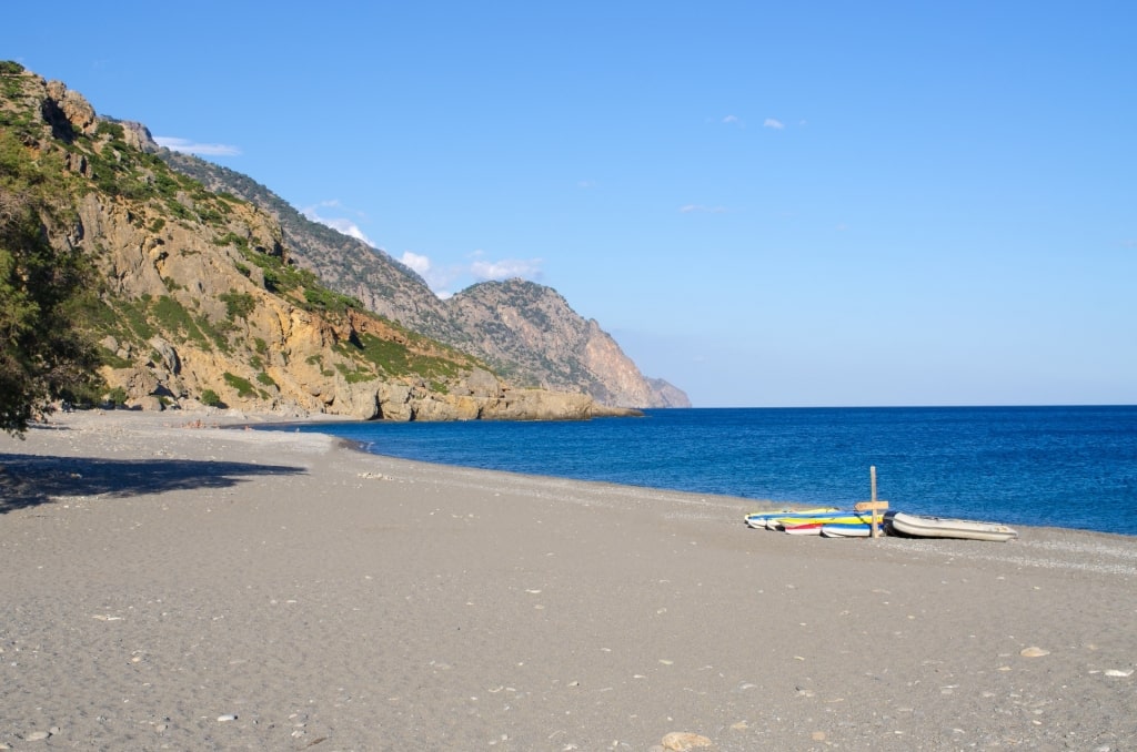 Sandy beach of Sougia Beach, Sougia