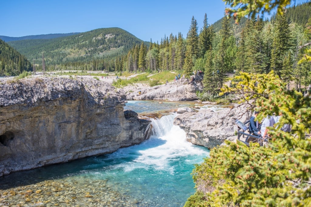 Pretty landscape of Bow Falls