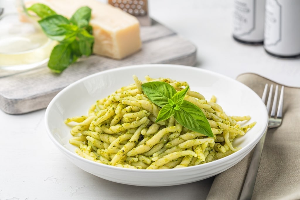 Bowl of Trofie al pesto