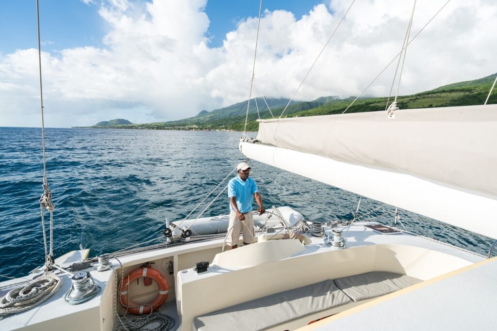 Man sailing in St. Kitts