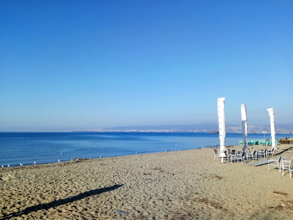 Sandy beach of Perea Beach