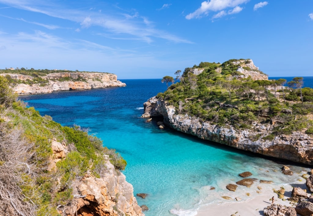 Clear waters of Caló des Moro